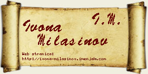 Ivona Milašinov vizit kartica